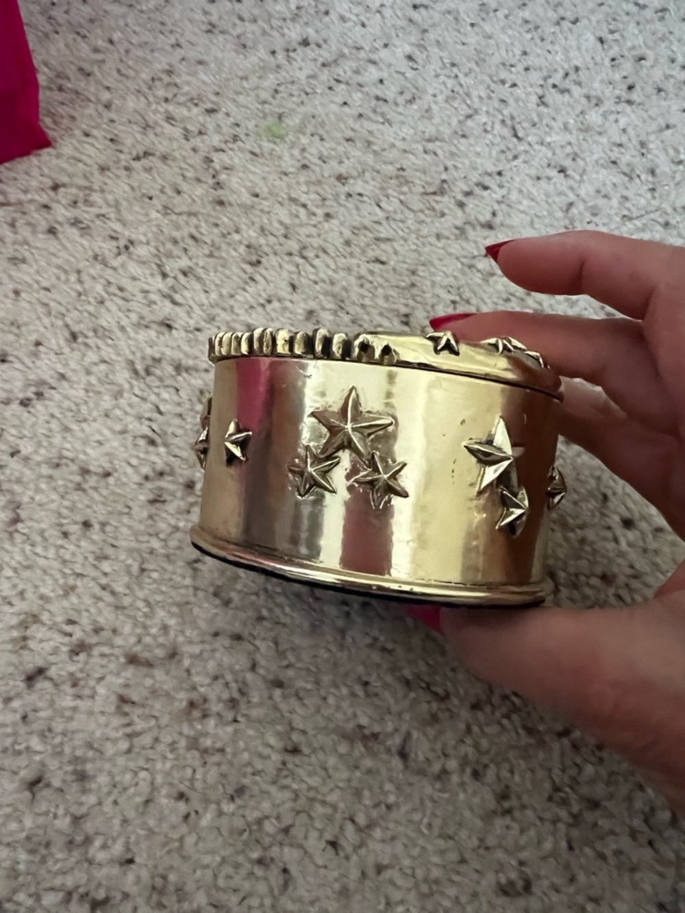 Brass Sun & Moon Photo Trinket Box - Gold Tone - Picture 3 of 4